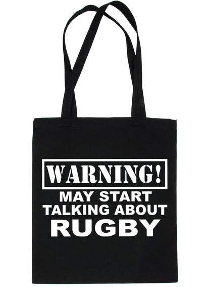 Warning May Talk About Rugby 6 Nations Bag For Life Shopping Tote Bag