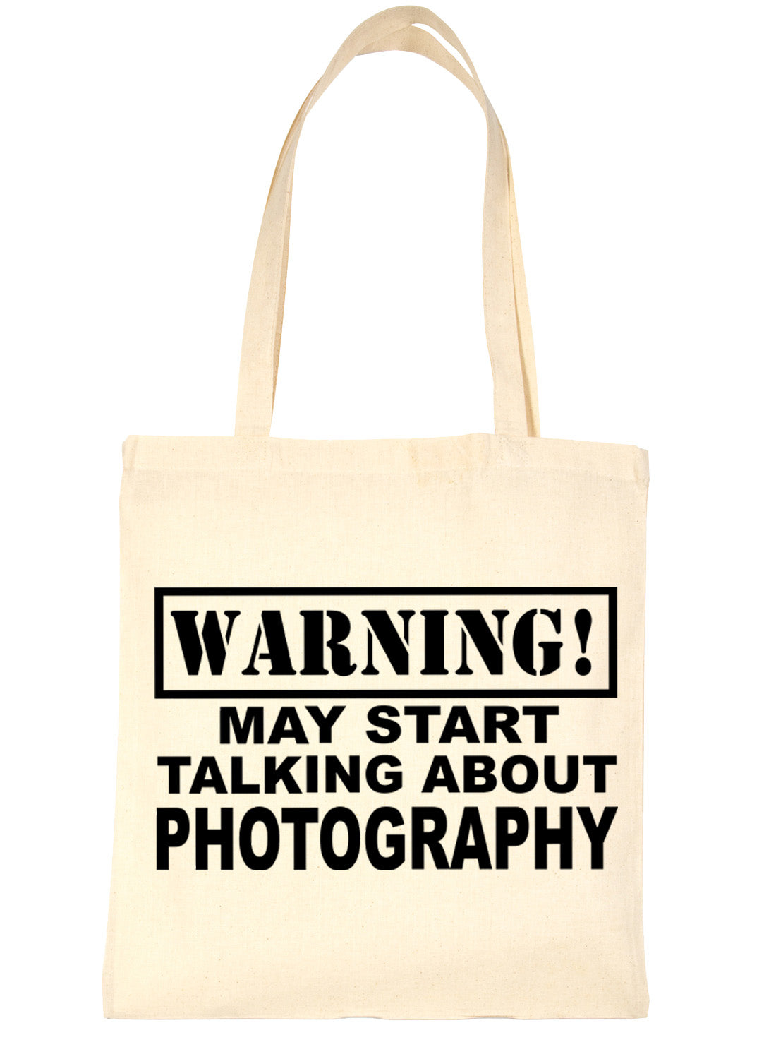 Warning May Talk About Photography Photo Bag For Life Shopping Tote Bag