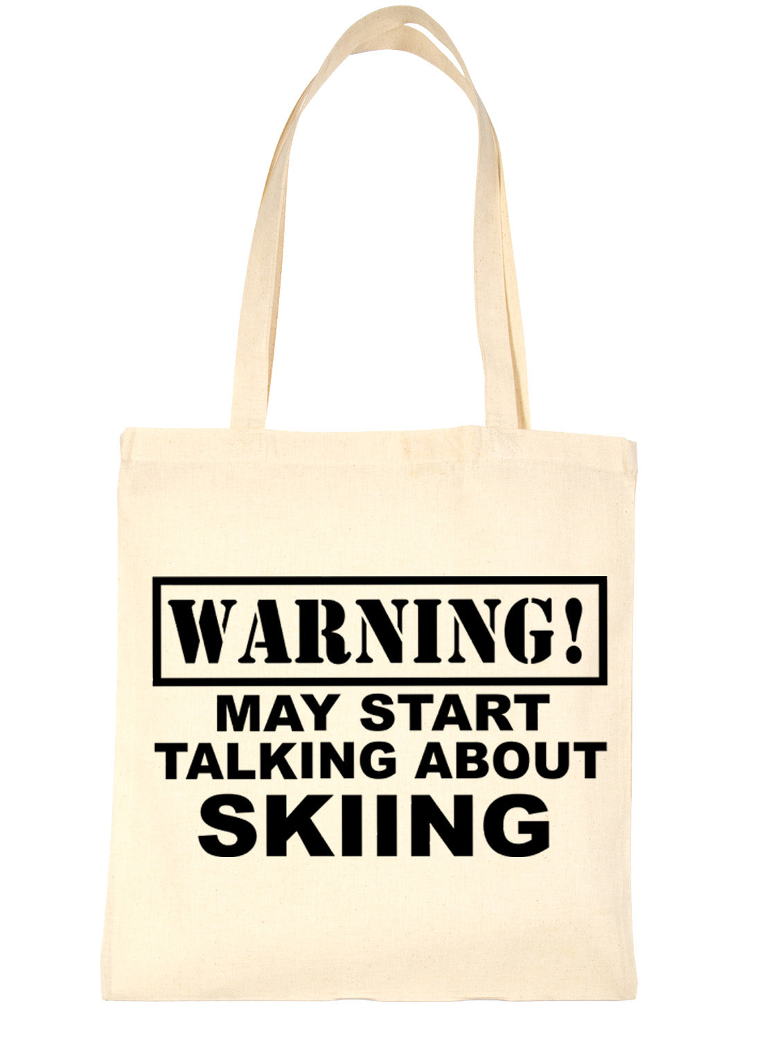 Warning May Talk About Skiing Snowboarding Bag For Life Shopping Tote Bag