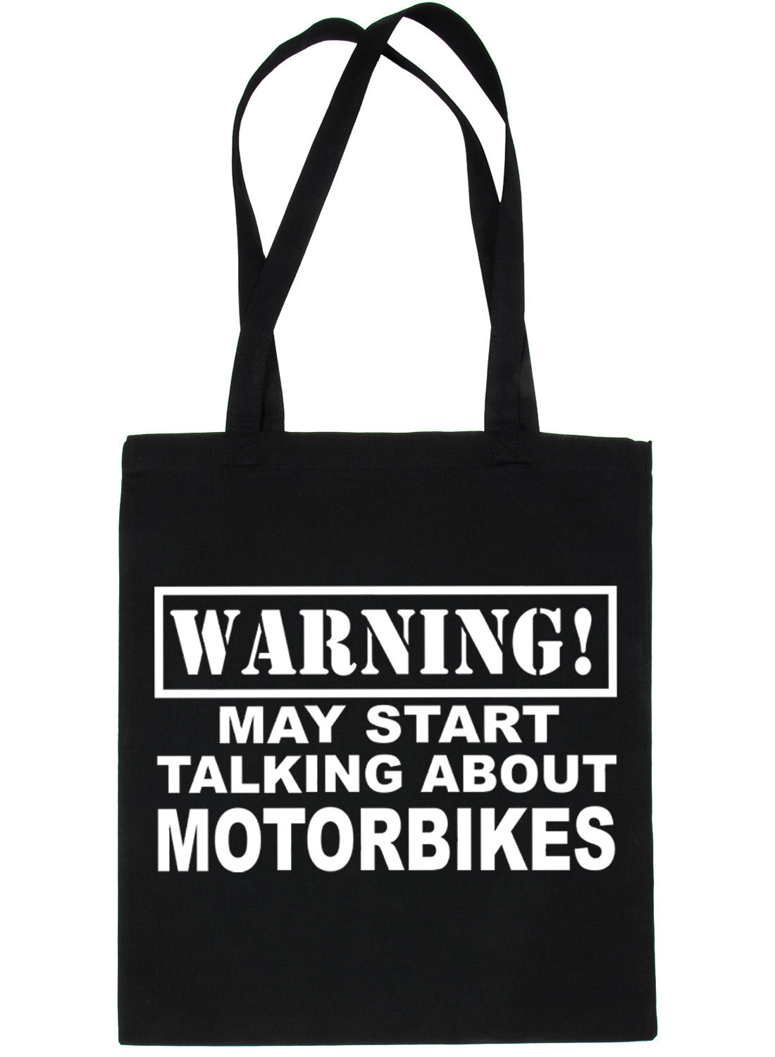 Warning May Talk About Motorbikes Motocross Bag For Life Shopping Tote Bag