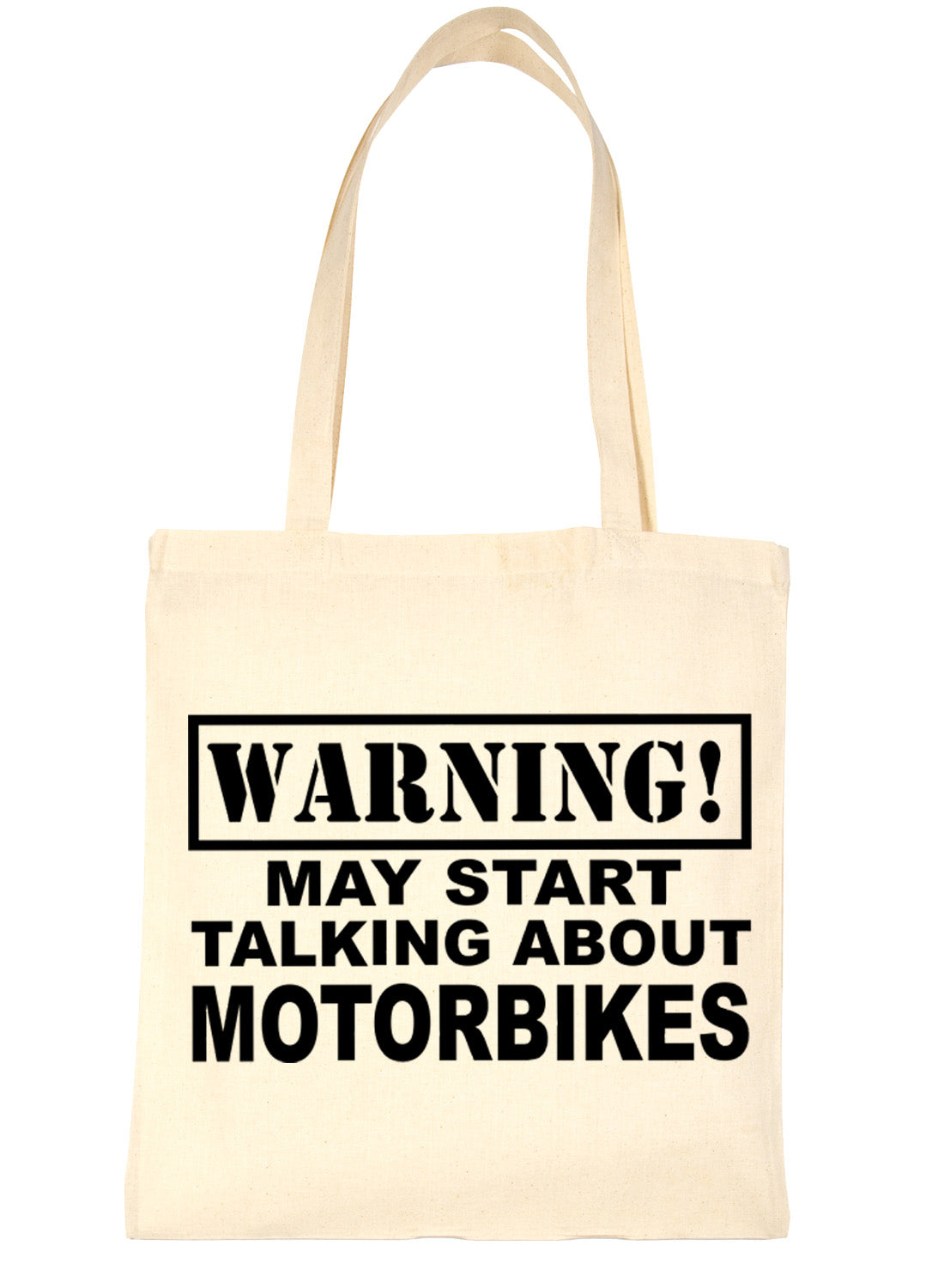 Warning May Talk About Motorbikes Motocross Bag For Life Shopping Tote Bag