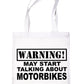 Warning May Talk About Motorbikes Motocross Bag For Life Shopping Tote Bag