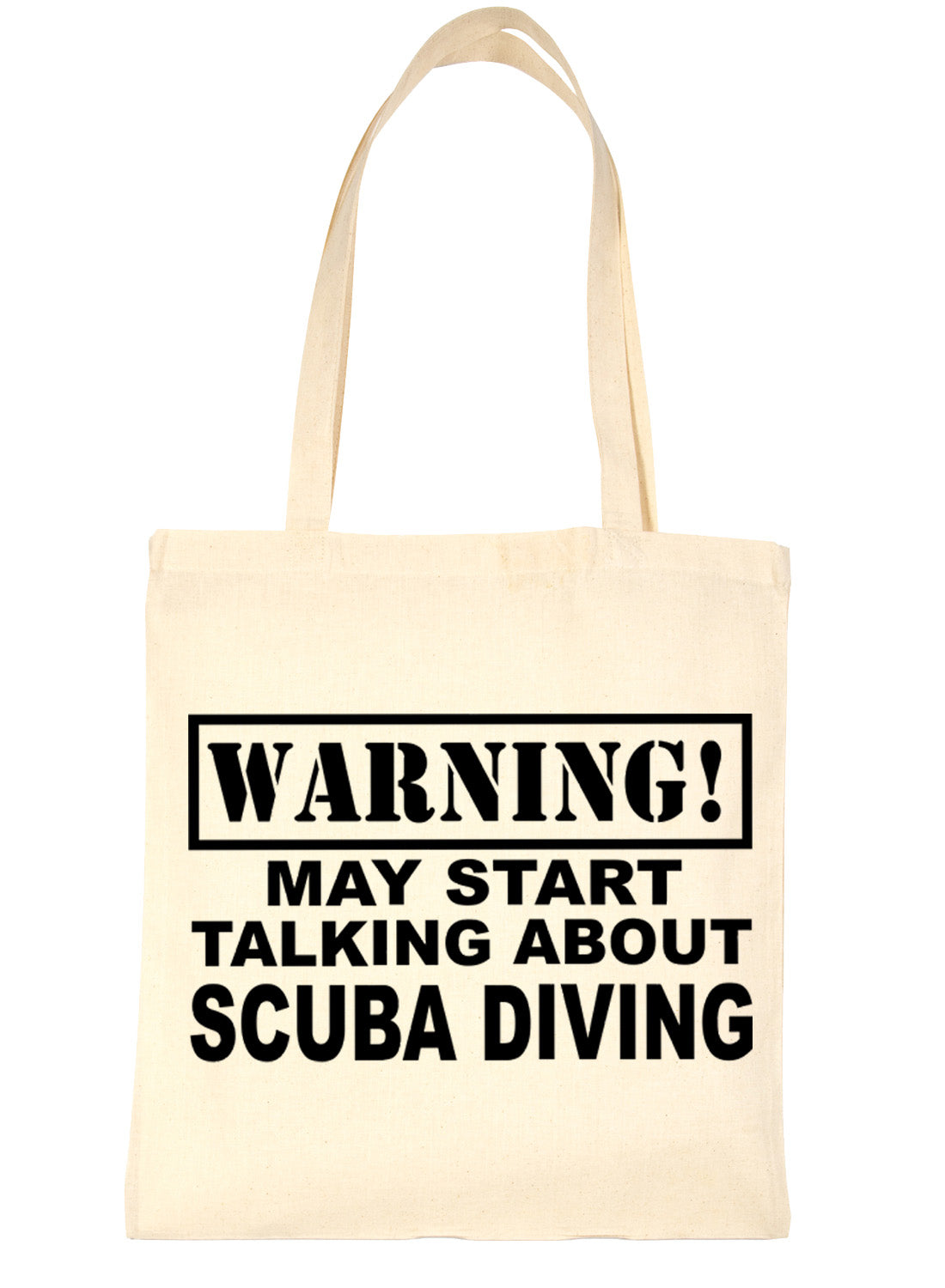 Warning May Talk About Scuba Diving Bag For Life Shopping Tote Bag