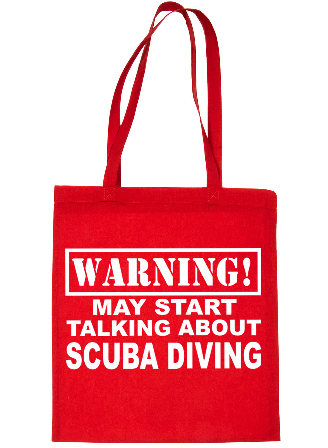 Warning May Talk About Scuba Diving Bag For Life Shopping Tote Bag