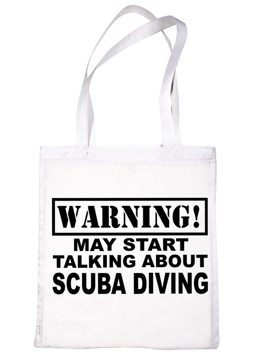 Warning May Talk About Scuba Diving Bag For Life Shopping Tote Bag