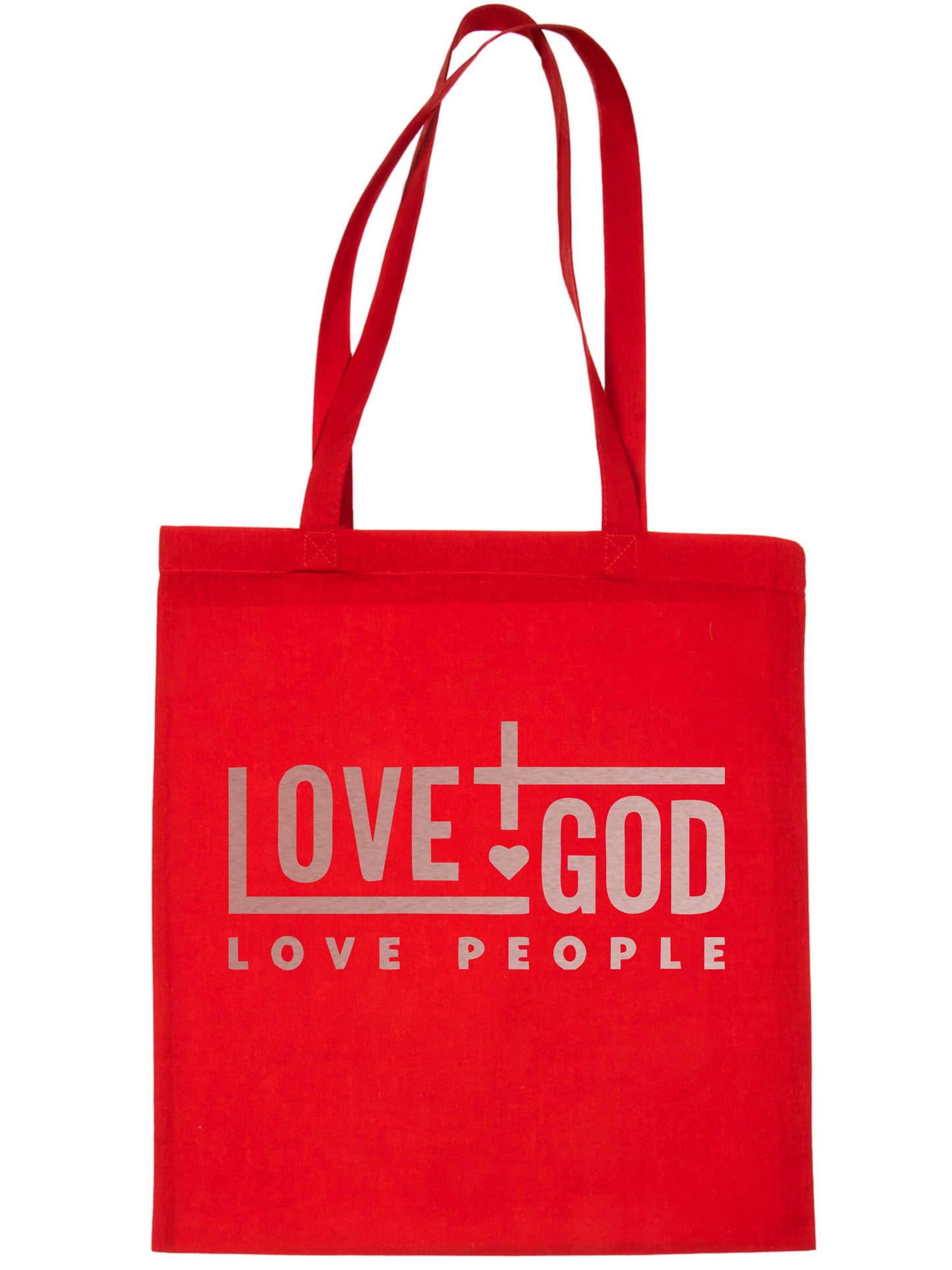 Love God In Rose Gold Print Christian Church Gift Resuable Shopping Bag