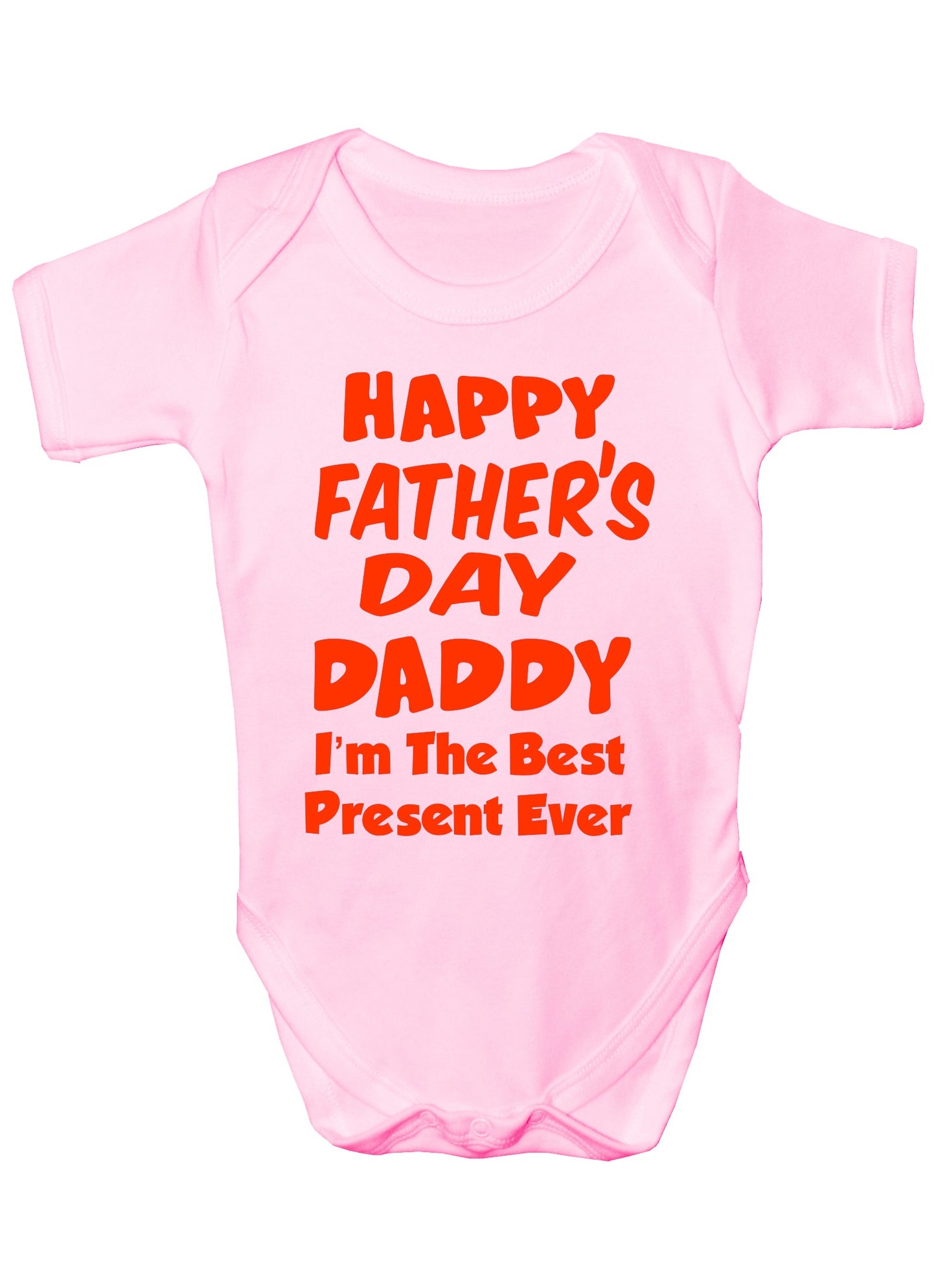 Happy Father's Day Best Present Boys Girls Babygrow