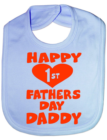 Print4u Happy Father's Day 1st Fathers Day Feeding Bib Present