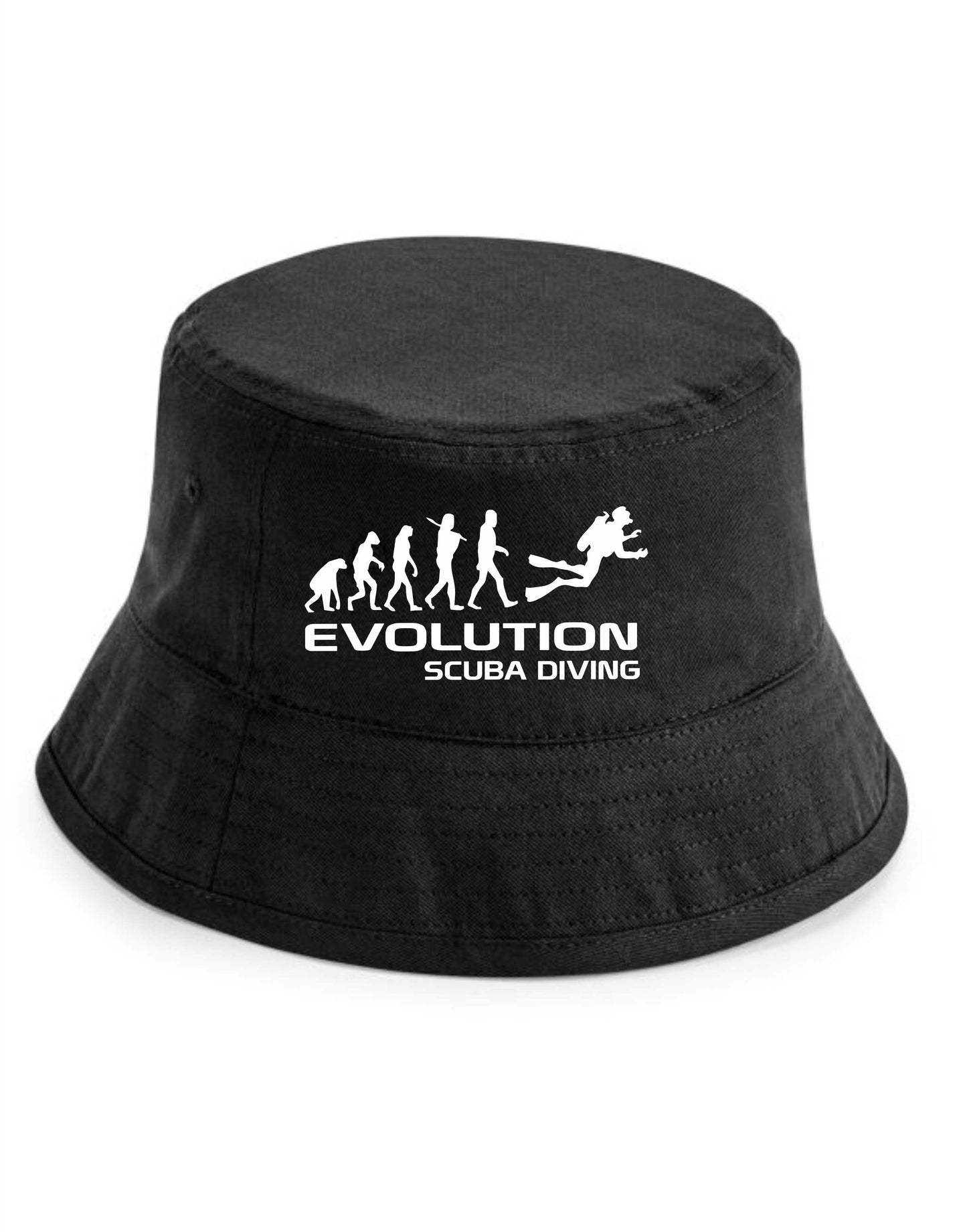 Evolution Of Scuba Diving Bucket Hat Water Sports Gift For Men & Ladies