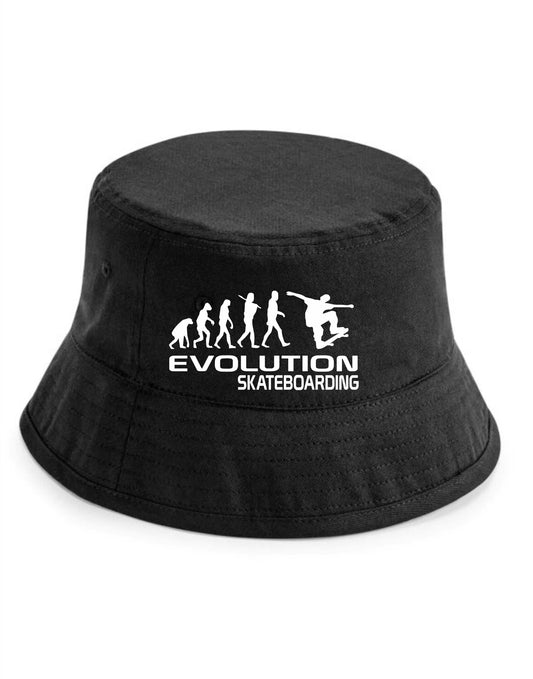 Evolution Of Skateboarding Bucket Hat Funny Birthday Gift For Men & Ladies