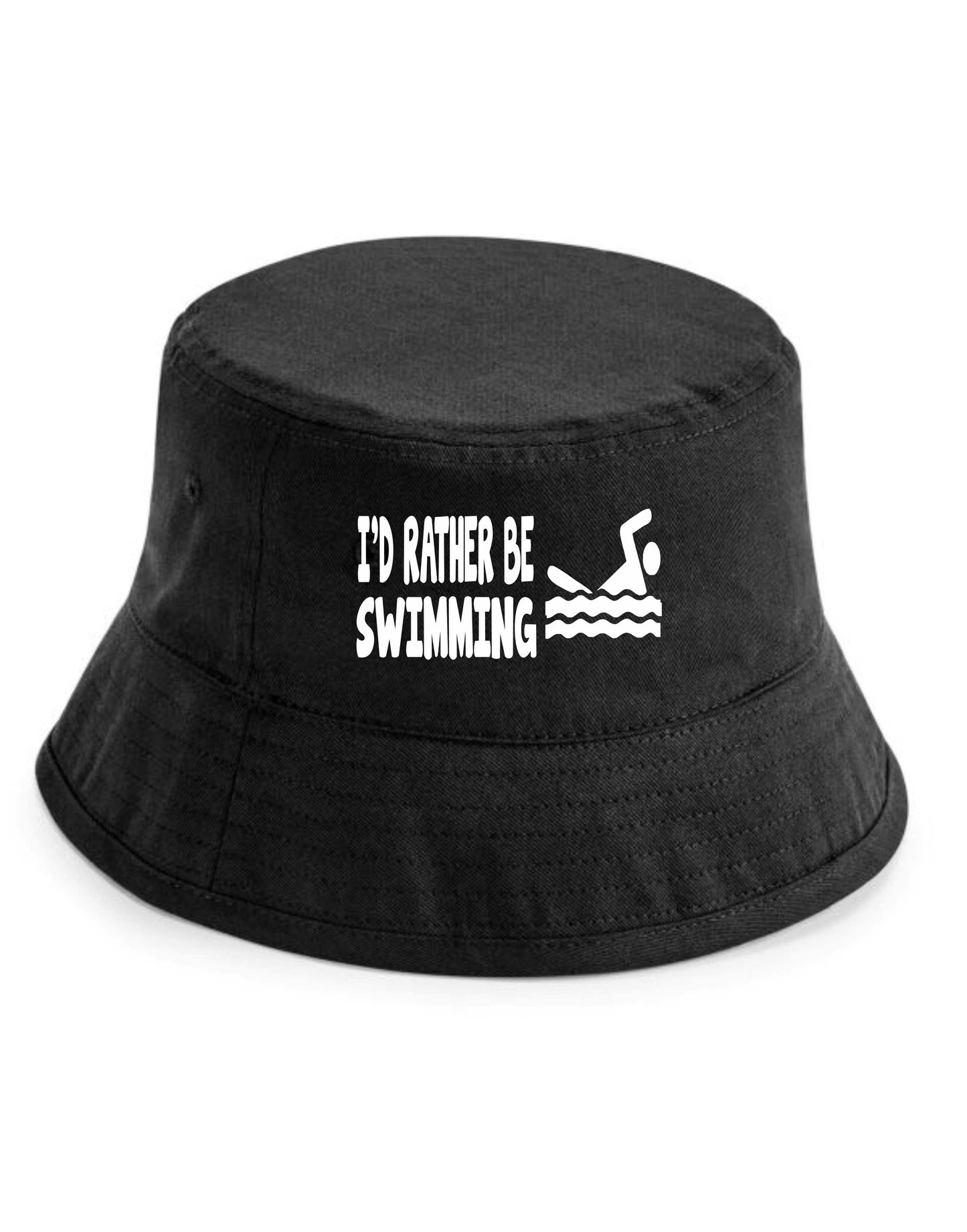 I'd Rather Be Swimming Bucket Hat Water Sports Birthday Gift For Men & Ladies