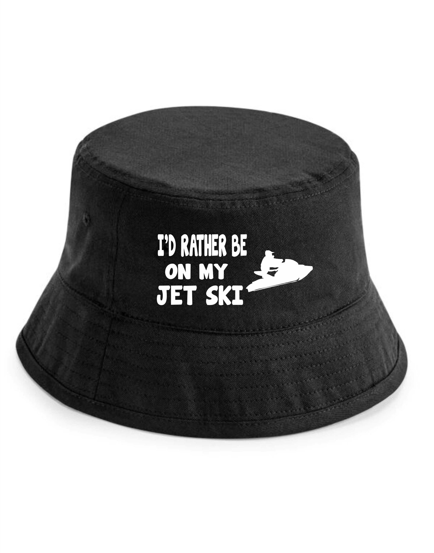 I'd Rather Be On My Jet Ski Bucket Hat Water Sports Gift For Men & Ladies