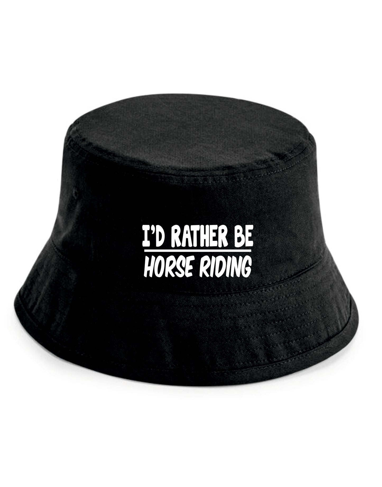 I'd Rather Be Horse Riding Bucket Hat Gift for Horse Lovers Men & Ladies