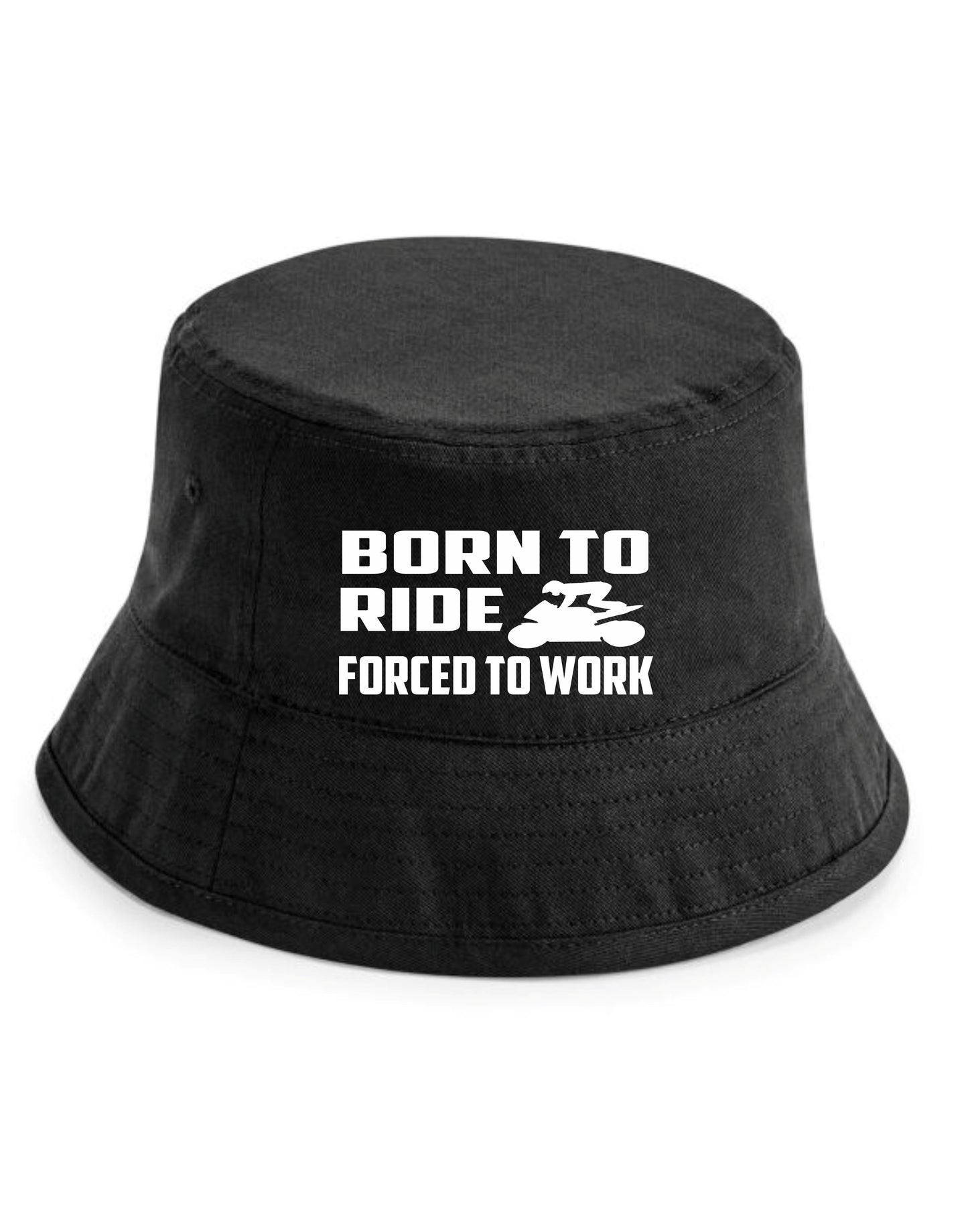 Born To Ride Forced To Work Bucket Hat Motorbike Lovers Gift Unisex