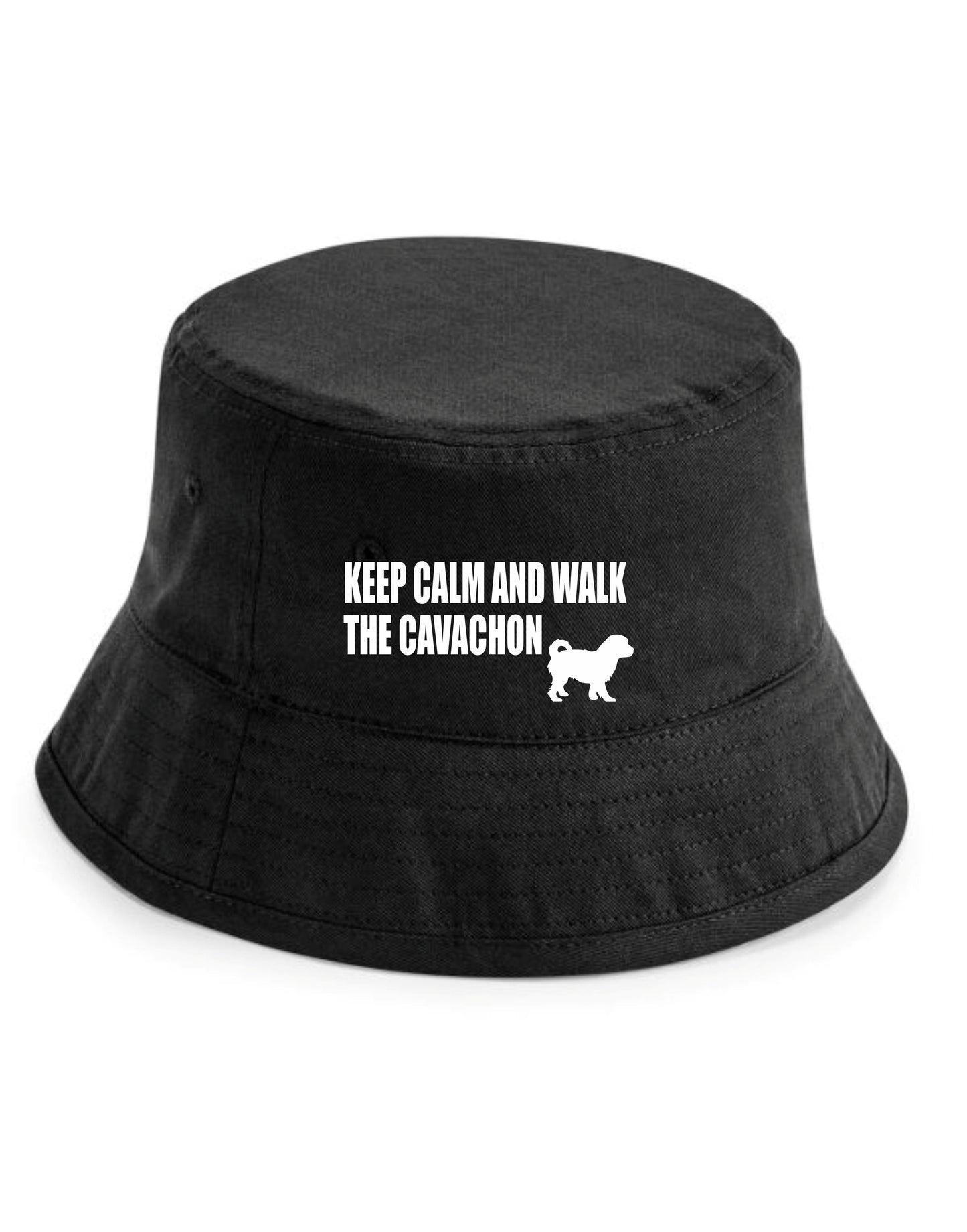 Keep Calm & Walk The Cavachon Bucket Hat Dog Lovers Gift for Men & Ladies