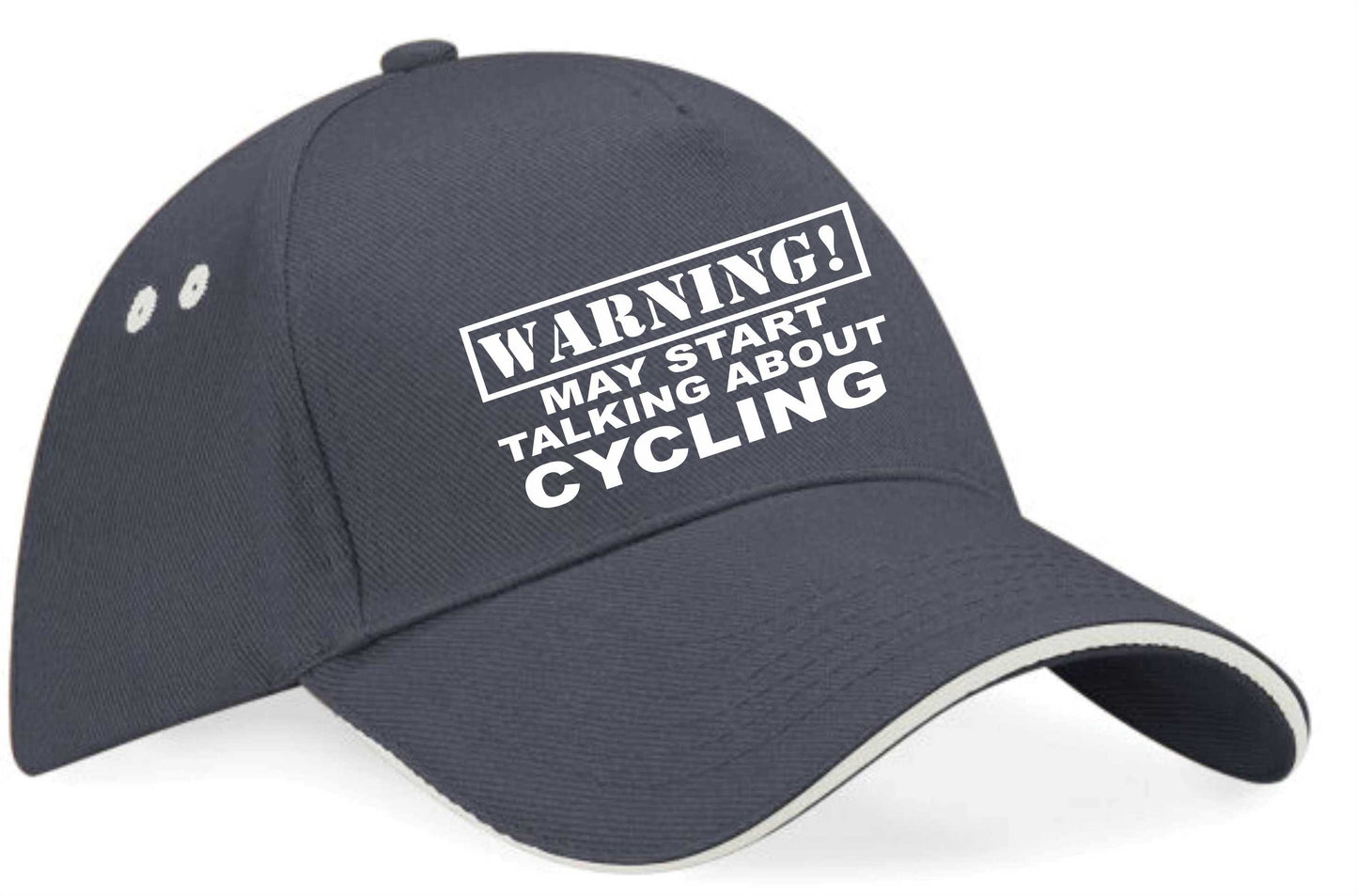 Warning May Talk About Cycling Baseball Cap Sport Lovers Gift For Men & Ladies