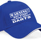 Warning May Talk About Darts Baseball Cap Sport Lovers Gift For Men & Ladies