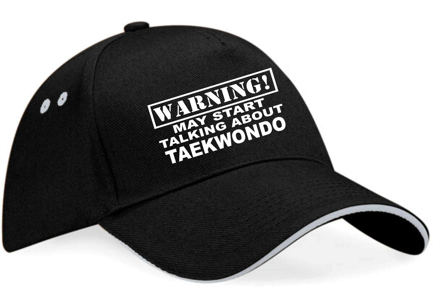 Warning May Talk About Taekwondo Baseball Cap Martial Arts Gift For Men & Ladies