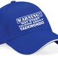 Warning May Talk About Taekwondo Baseball Cap Martial Arts Gift For Men & Ladies