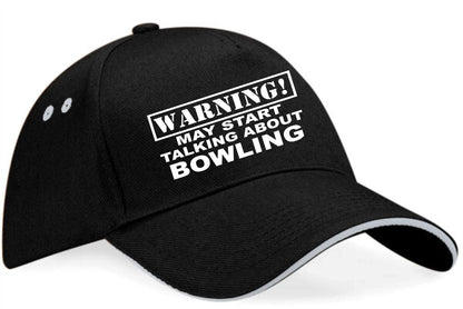 Warning May Talk About Bowling Baseball Cap Sport Lovers Gift For Men & Ladies