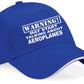 Warning May Talk About Aeroplanes Baseball Cap Hobby Gift For Men & Ladies