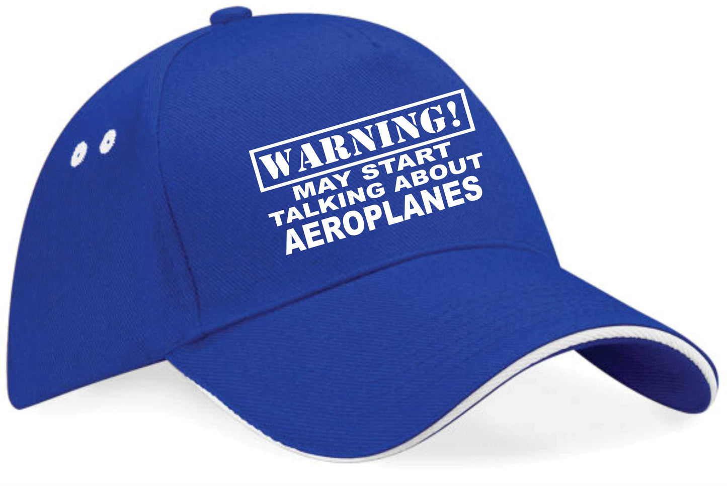 Warning May Talk About Aeroplanes Baseball Cap Hobby Gift For Men & Ladies