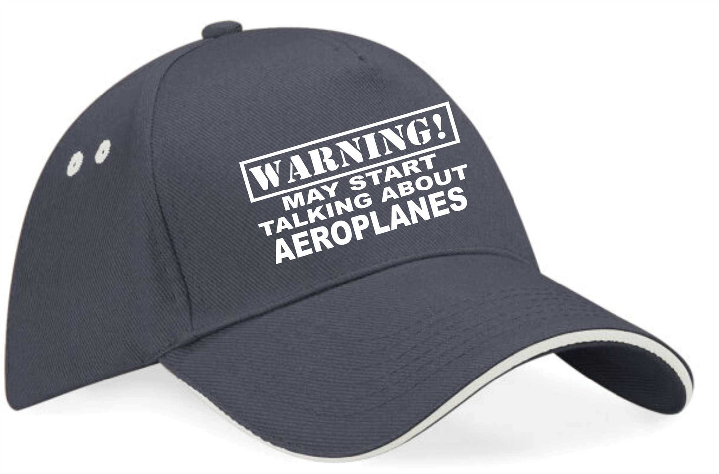 Warning May Talk About Aeroplanes Baseball Cap Hobby Gift For Men & Ladies