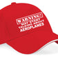 Warning May Talk About Aeroplanes Baseball Cap Hobby Gift For Men & Ladies