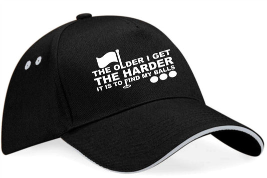 Older I Get Harder To Find Balls Baseball Cap Golfers Gift For Men