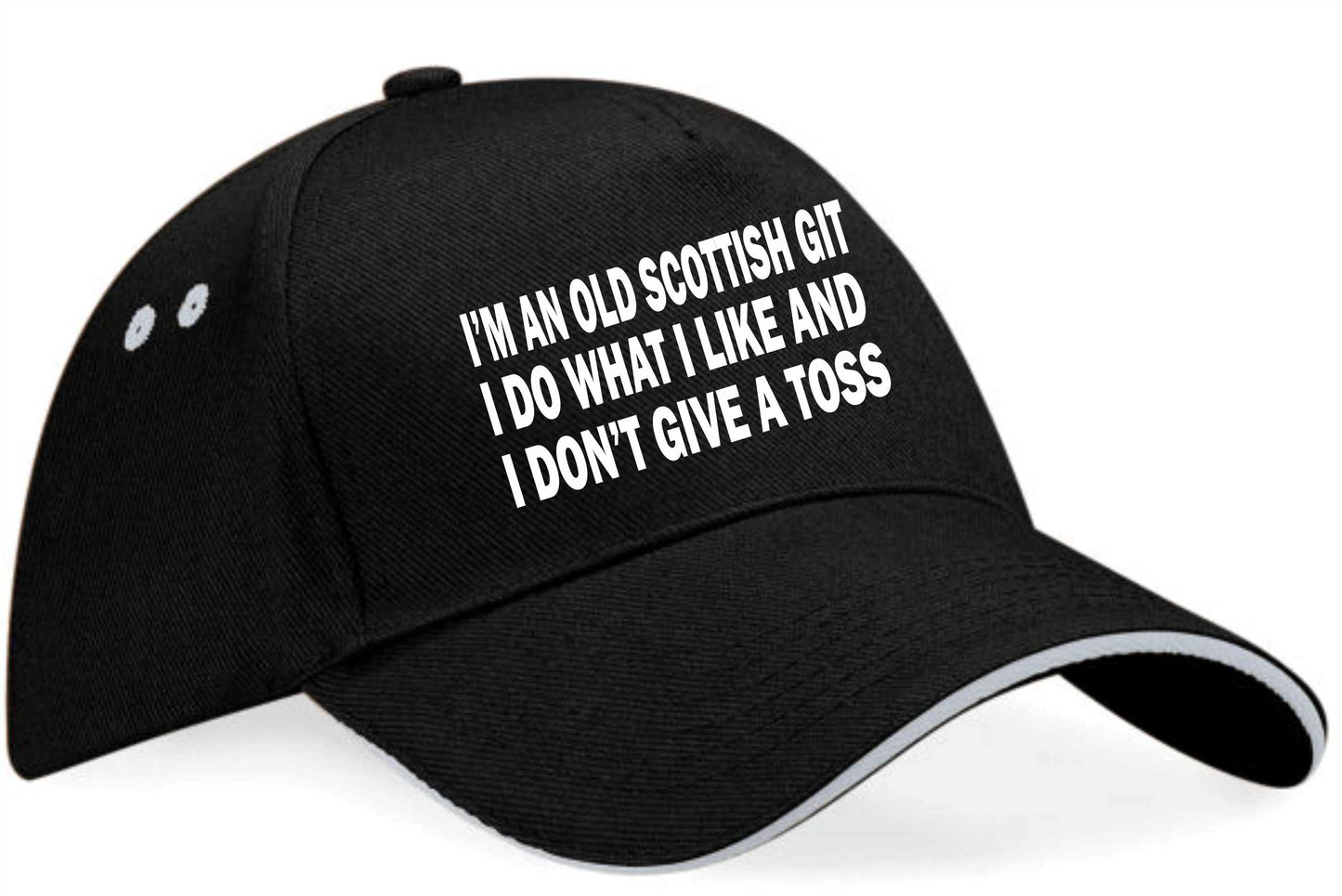 Old Scottish Git Don't Give A Toss Baseball Cap Scotland Gift For Men & Ladies