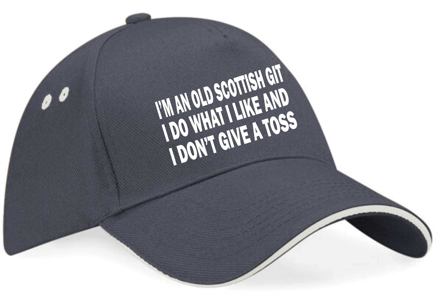 Old Scottish Git Don't Give A Toss Baseball Cap Scotland Gift For Men & Ladies