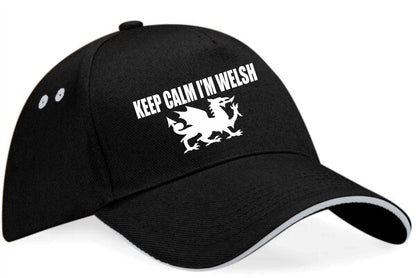 Keep Calm I'm Welsh Baseball Cap Wales Lover Gift For Men & Ladies