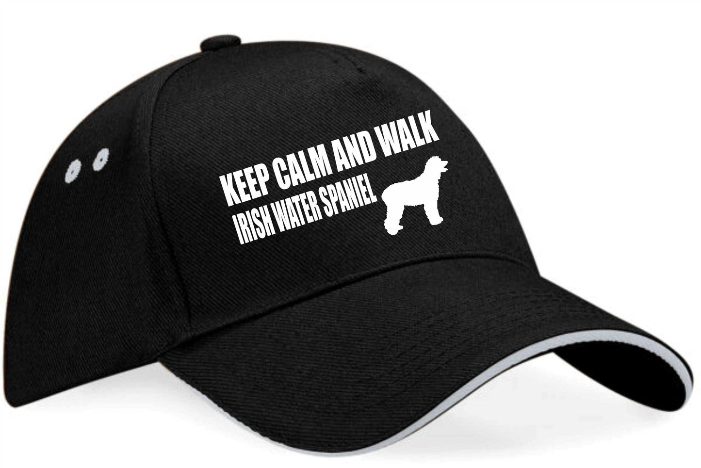 Keep Calm & Walk Irish Water Spaniel Baseball Cap Dog Lovers Gift Men & Ladies