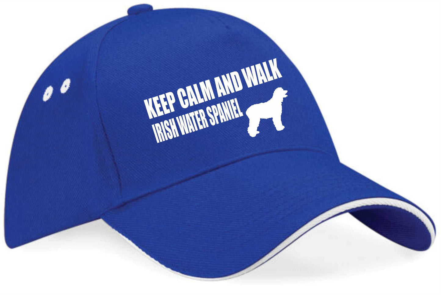 Keep Calm & Walk Irish Water Spaniel Baseball Cap Dog Lovers Gift Men & Ladies