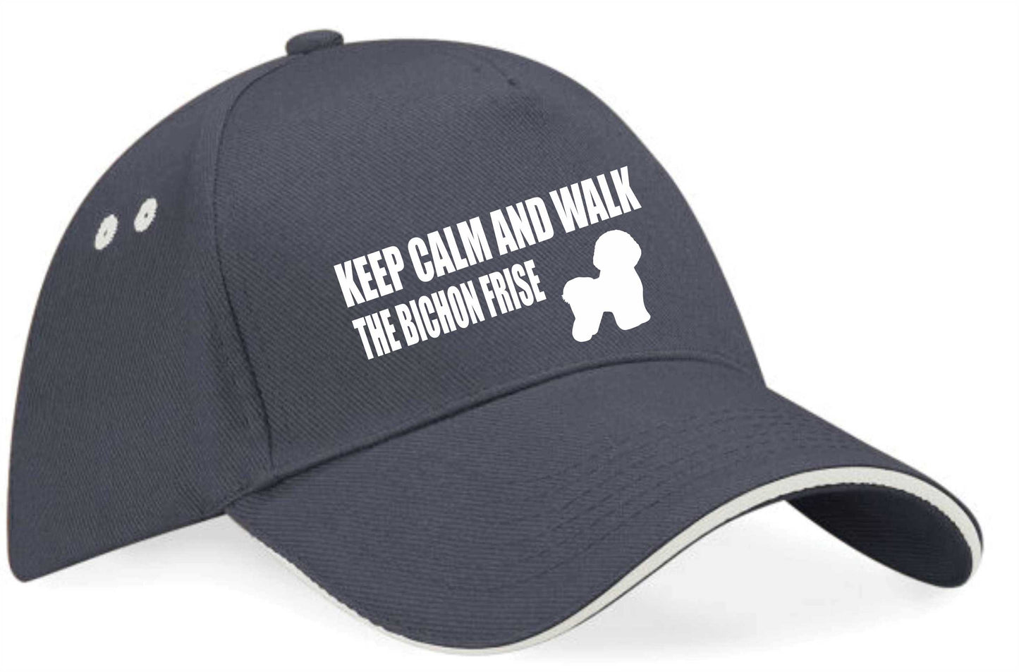 Keep Calm & Walk The Bichon Frise Baseball Cap Dog Lovers Gift For Men & Ladies