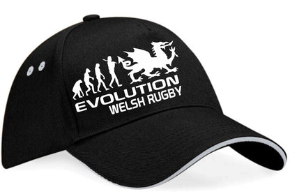 Evolution Of Welsh Rugby Baseball Cap Birthday Gift Wales Unisex Cap