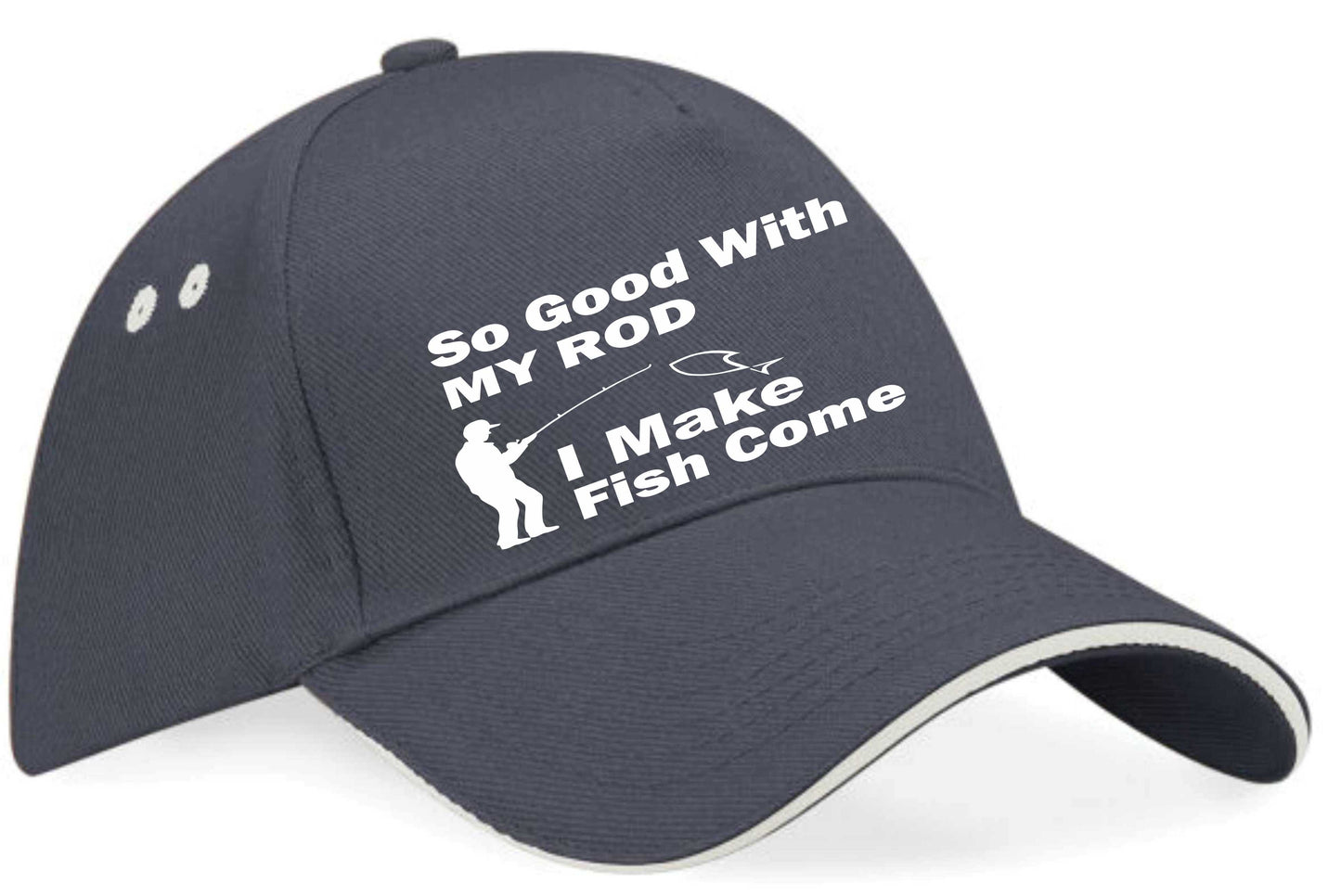 So Good With My Rod Baseball Cap Fishing Birthday Gift For Men & Ladies