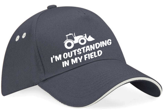 Outstanding In My Field Baseball Cap Farmers Birthday Gift For Men & Ladies