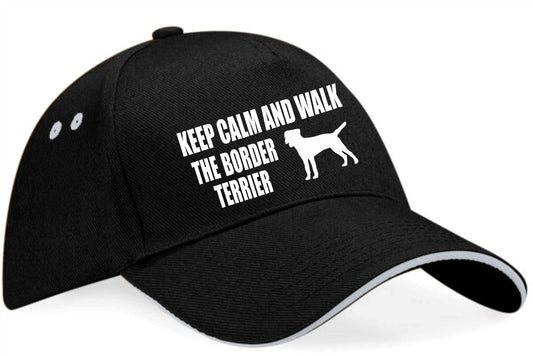 Keep Calm Walk The Border Terrier Baseball Cap Dog Lovers Gift For Men & Ladies