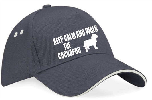 Keep Calm Walk The Cockapoo Baseball Cap Dog Lovers Gift For Men & Ladies