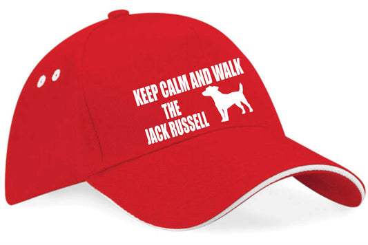 Keep Calm Walk The Jack Russell Baseball Cap Dog Lovers Gift For Men & Ladies