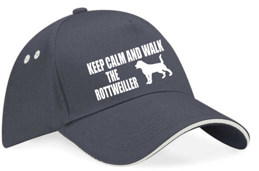 Keep Calm Walk The Rottweiller Baseball Cap Dog Lovers Gift For Men & Ladies