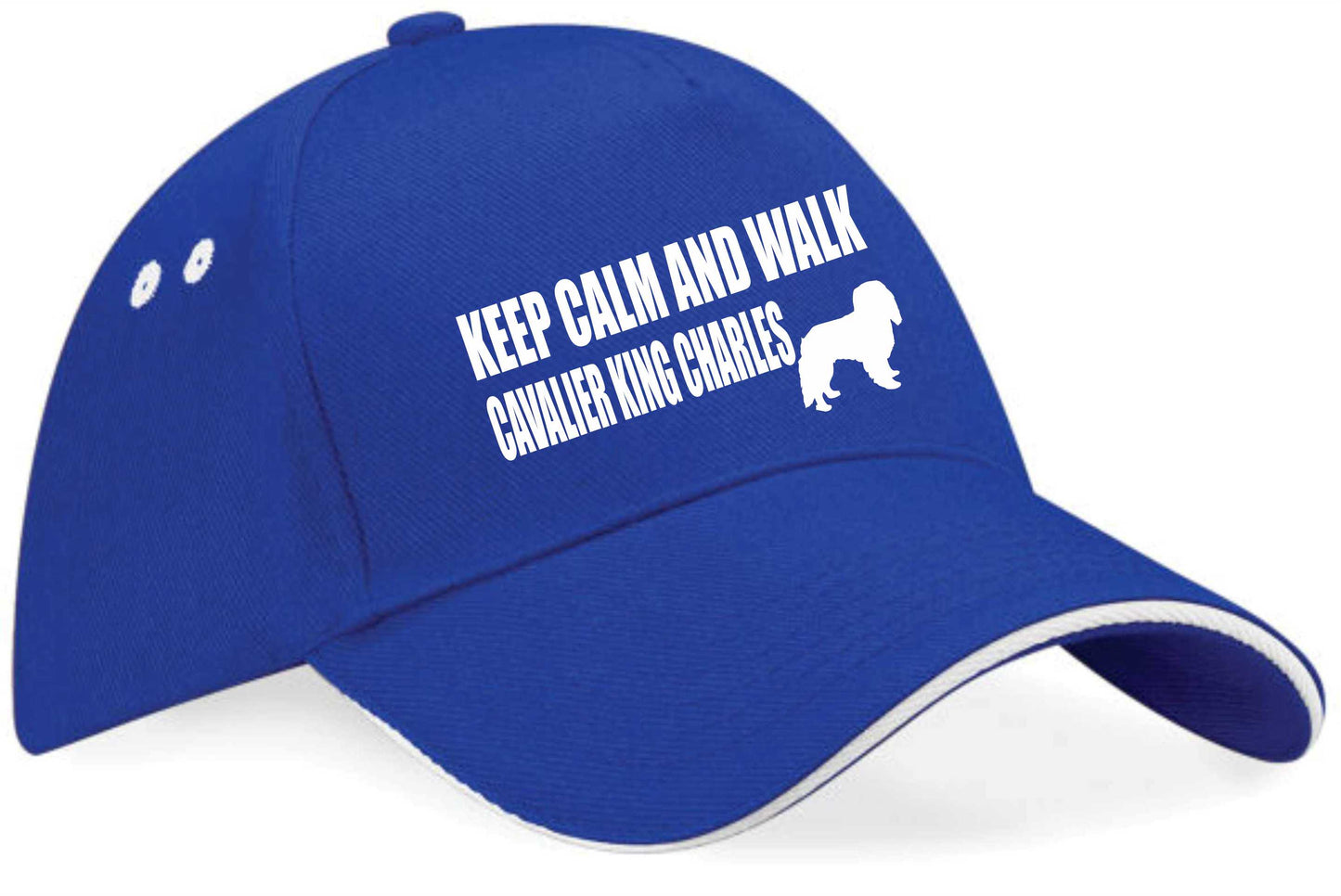 Keep Calm Walk King Charles Spaniel Baseball Cap Dog Lovers Gift Men & Ladies