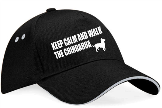 Keep Calm Walk The Chihuahua Baseball Cap Dog Lovers Gift For Men & Ladies