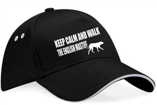 Keep Calm Walk The English Mastiff Baseball Cap Dog Lovers Gift For Men & Ladies