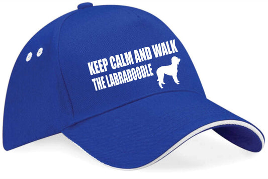 Keep Calm Walk The Labradoodle Baseball Cap Dog Lovers Gift Men & Ladies