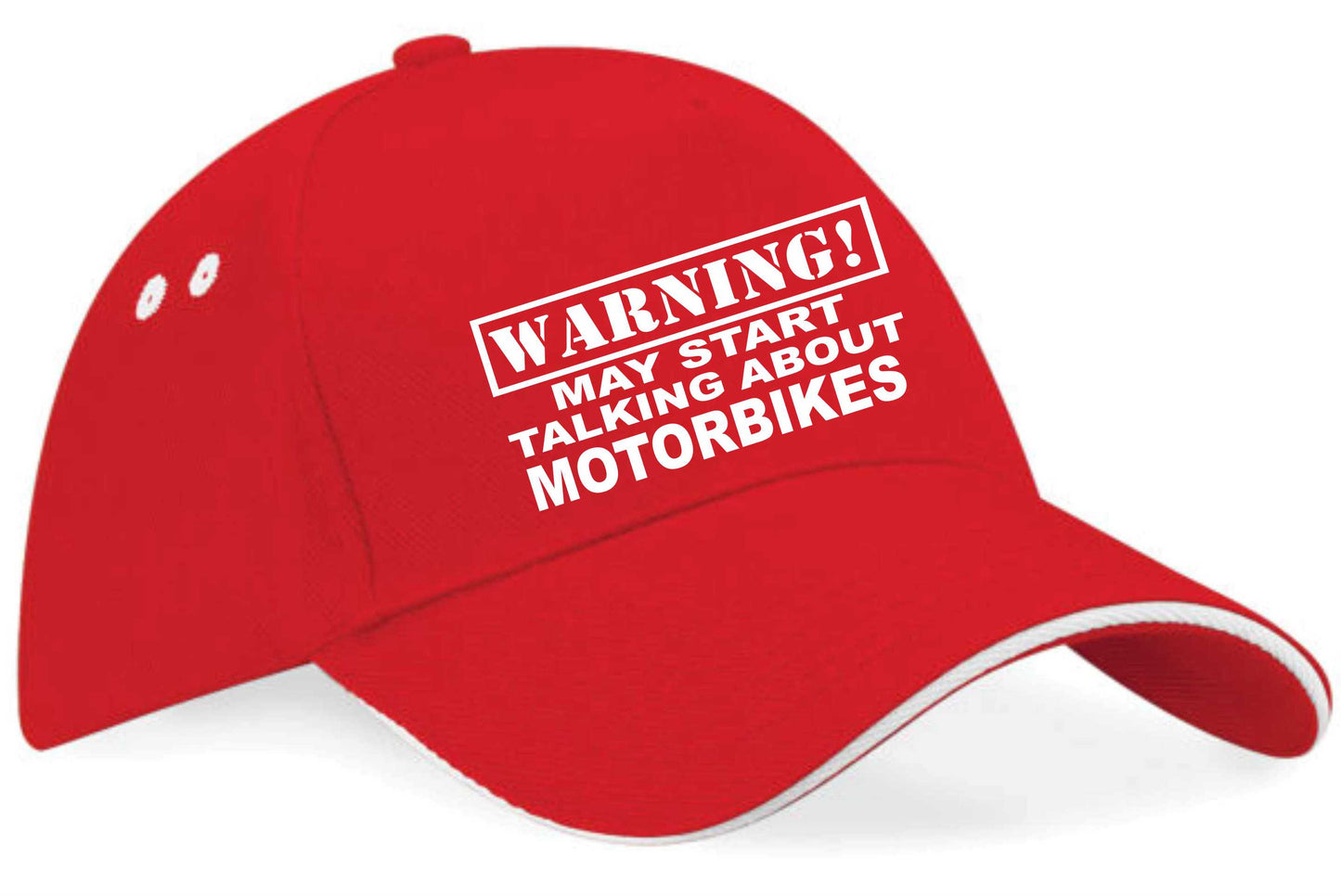 Warning May Talk About Motorbikes Baseball Cap Sport  Gift For Men & Ladies