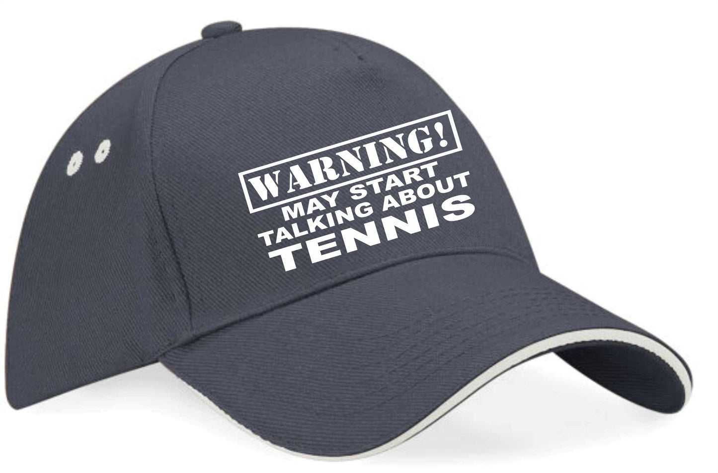 Warning May Talk About Tennis Baseball Cap Sport Lovers Gift For Men & Ladies