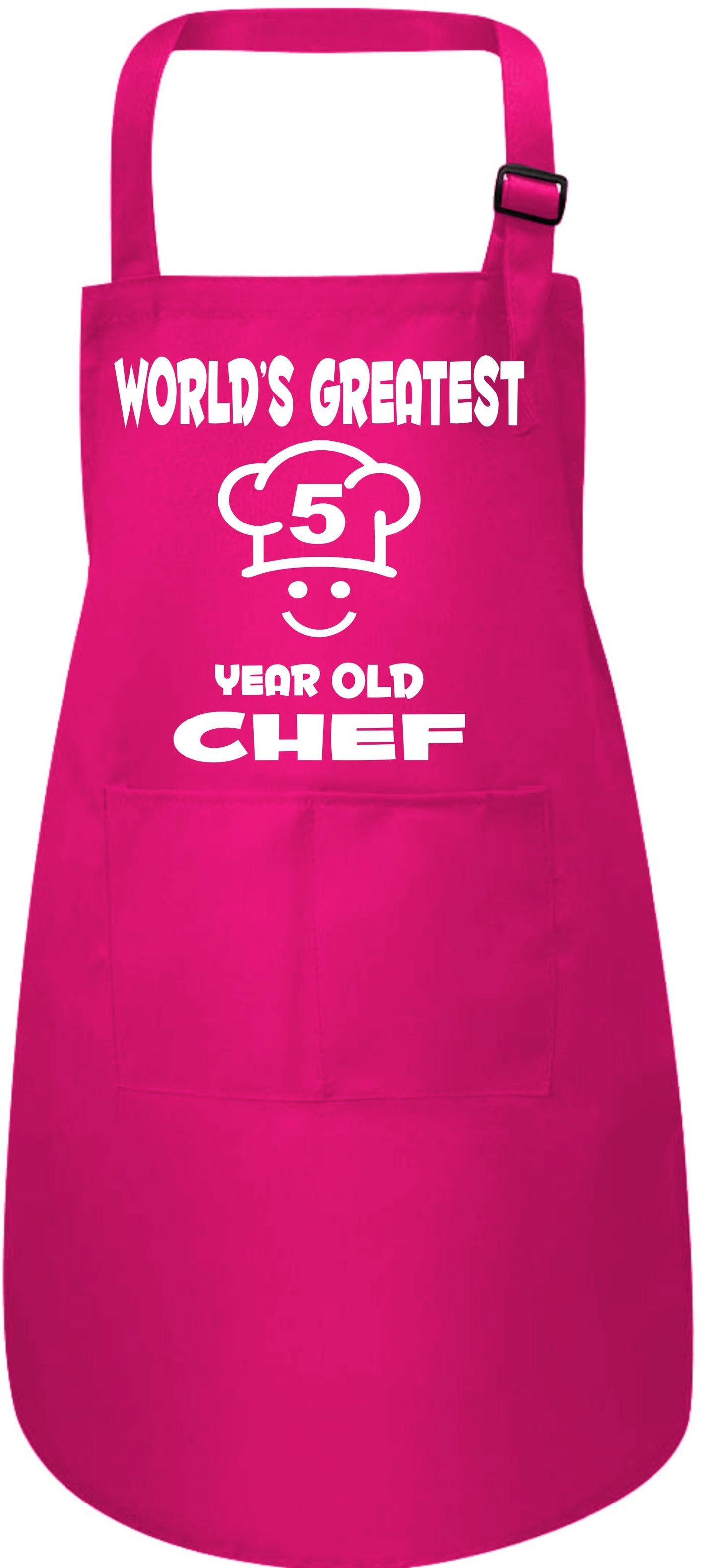 World's Greatest 5 Year old Chef Birthday Apron Baking