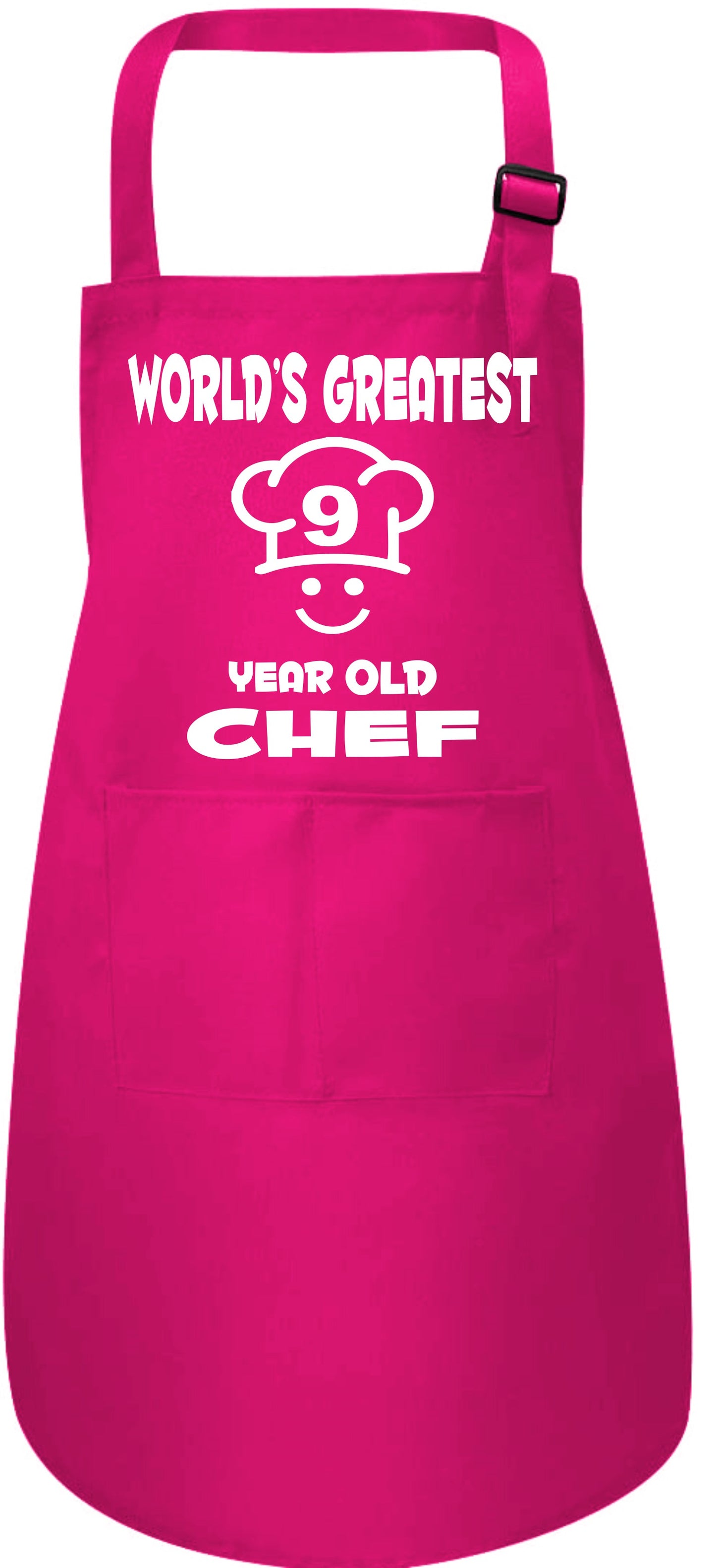 World's Greatest 9 Year old Chef Birthday Apron Baking